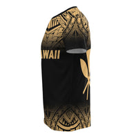 Hawaii All Over T Shirt Hawaii Kanaka Maoli Polynesian Tattoo Style Style Fog Style Gold - Polynesian Pride