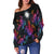 Marshall Islands Women's Off Shoulder Sweaters - Sea Turtle In Tribal Polynesian Style - Polynesian Pride