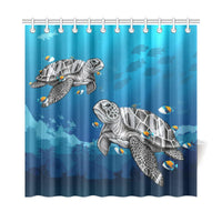 Turtle And Humuhumunukunukuapua'a Shower Curtain - Polynesian Pride