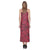 Tonga Pattern V - Neck Open Fork Long Dress - Red Style - Polynesian Pride