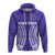 Custom Cook Islands Rarotonga Zip Hoodie Purple Tribal Pattern LT12 - Polynesian Pride