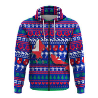 Wallis and Futuna Christmas Zip Hoodie Ugly Christmas LT12 - Polynesian Pride