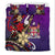 Fiji Bedding Set - Tribal Flower With Special Turtles Purple Color - Polynesian Pride