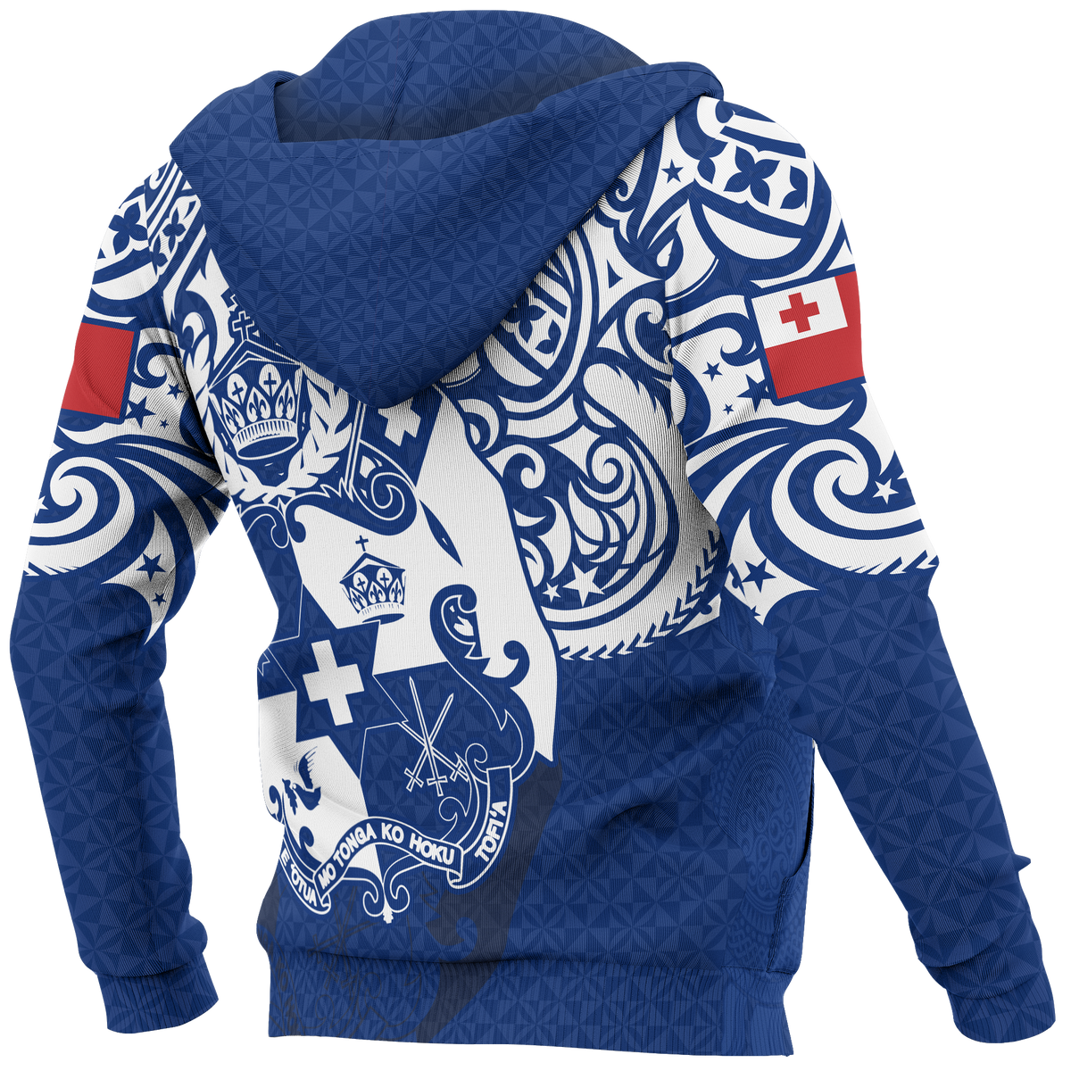 Tonga Polynesian Hoodie (Zip up) Tongan Pride (Bright Blue) - Polynesian Pride