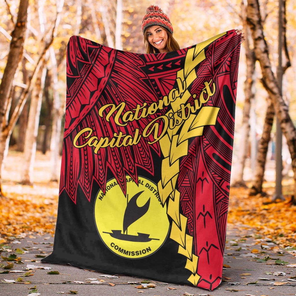 Papua New Guinea National Capital District Province Polynesian Blanket - Tribal Wave Tattoo - Polynesian Pride