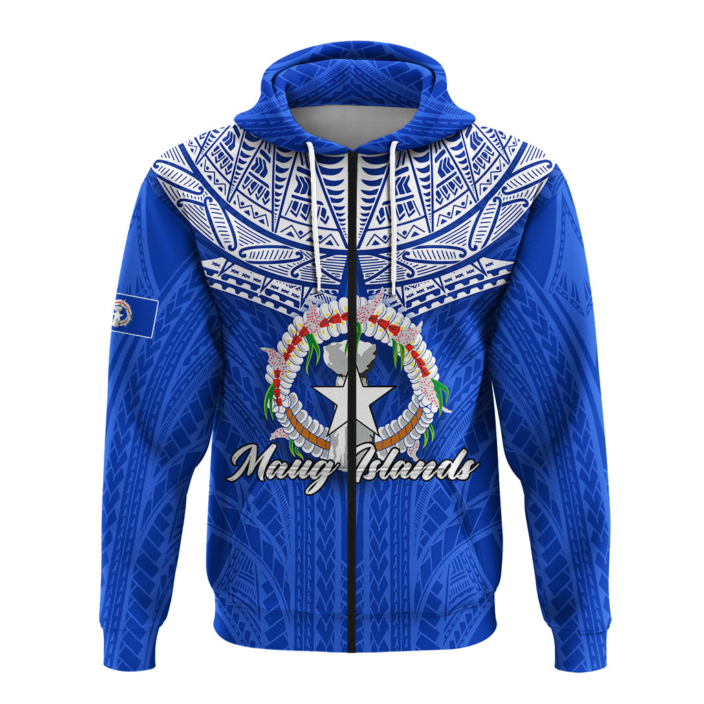 Custom Northern Mariana Islands Maug Islands Zip Hoodie LT12 - Polynesian Pride