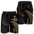 Marshall Islands Polynesian Men's Short - Gold Tribal Wave - Polynesian Pride