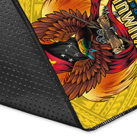 (Custom Personalised) Papua New Guinea Rugby Kumul Pride Area Rug - LT2 - Polynesian Pride