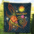 Nauru Polynesian Personalised Premium Quilt - Legend of Nauru (Blue) - Polynesian Pride