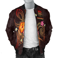 Tuvalu Polynesian Men's Bomber Jacket - Legend of Tuvalu (Red) - Polynesian Pride