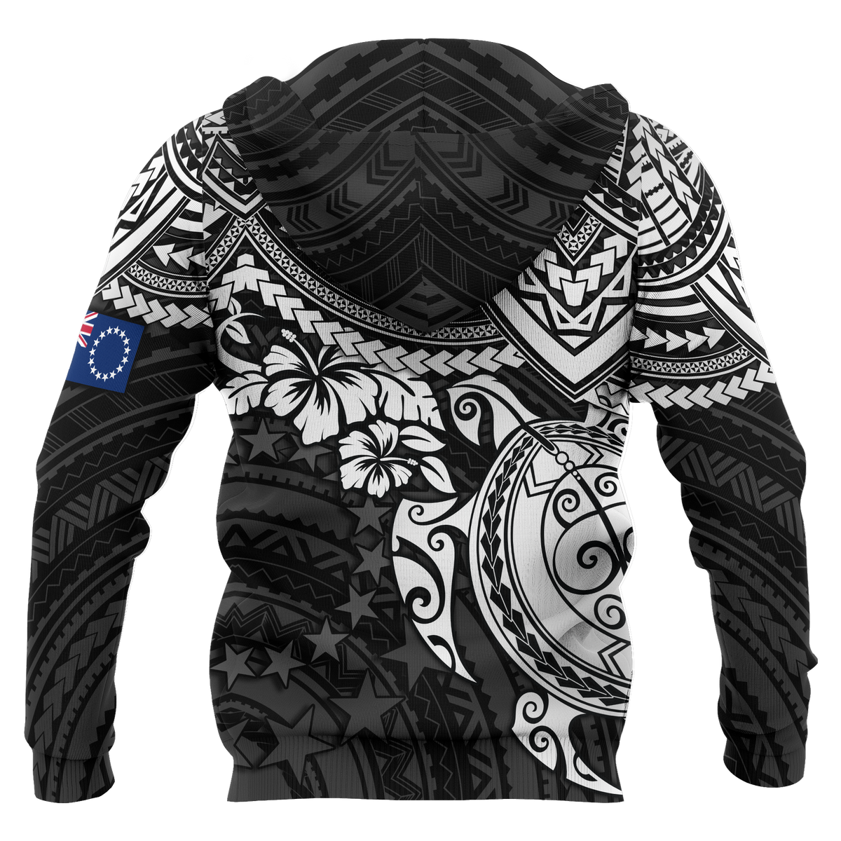 Cook Islands Polynesian Hoodie White Turtle - Polynesian Pride