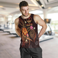 Guam Polynesian Men's Tank Top - Legend of Guam (Red) - Polynesian Pride