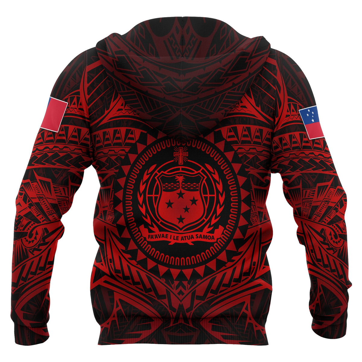 Samoa Polynesian Hoodie Samoa Red Seal - Polynesian Pride