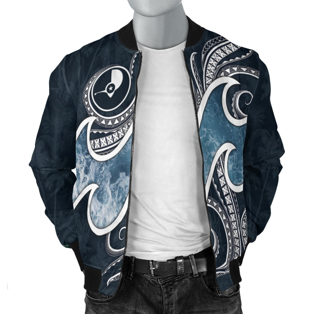 Yap Islands Polynesian Men's Bomber Jacket - Ocean Style - Polynesian Pride