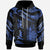 New Caledonia Polynesian Custom Hoodie Polynesian Tattoo Blue Version Unisex Blue - Polynesian Pride