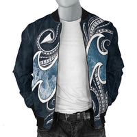Tokelau Polynesian Men's Bomber Jacket - Ocean Style - Polynesian Pride