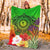 Chuuk Polynesian Premium Blanket - Manta Ray Tropical Flowers (Green) - Polynesian Pride