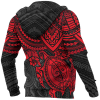 Hoodie Polynesian Red Turtle - Polynesian Pride