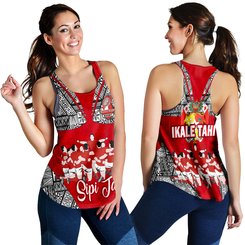 Tonga Rugby Ikale Tahi Sipi Tau Women Tank Top - LT2 RED - Polynesian Pride