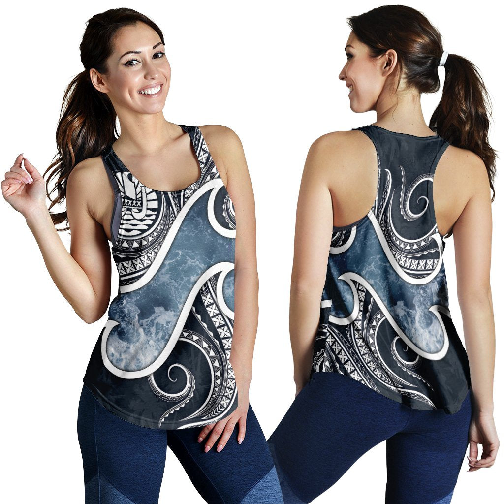 Tahiti Polynesian Women's Racerback Tank - Ocean Style - Polynesian Pride