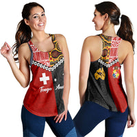 Tonga Combine Australia Aboriginal Heritage Women Tank Top - LT12 Red - Polynesian Pride