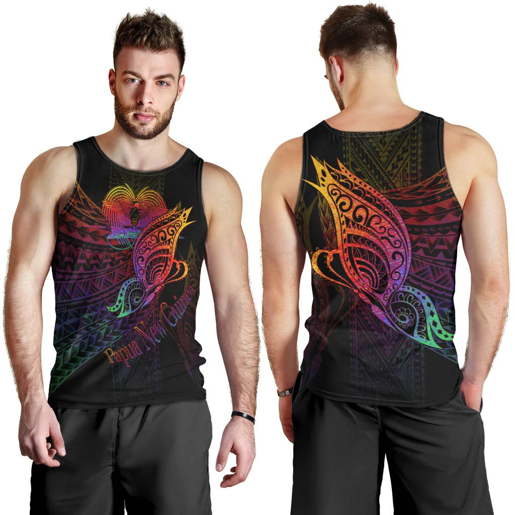 Papua New Guinea Men Tank Top - Butterfly Polynesian Style - Polynesian Pride