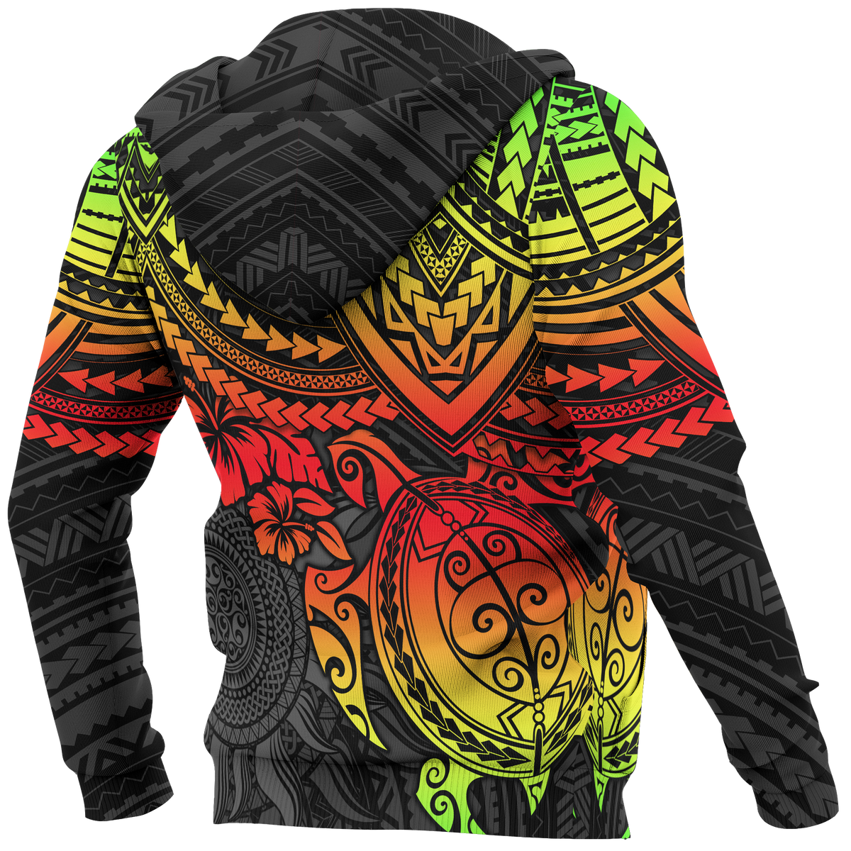 Hoodie Polynesian Reggae Turtle - Polynesian Pride