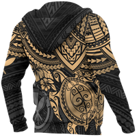 Polynesian Hawaii Hoodie Gold Turtle - Polynesian Pride