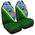 Vanuatu Malampa Fiji Day Car Seat Covers - Combine Flag Design LT4 Universal Fit Green - Polynesian Pride