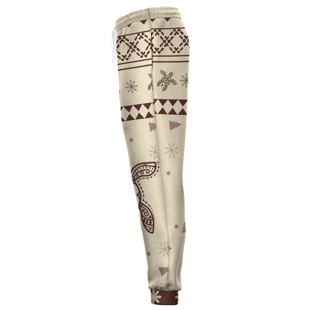 Hawaii Christmas Turtle Pattern Joggers - Keep Style - AH - Polynesian Pride