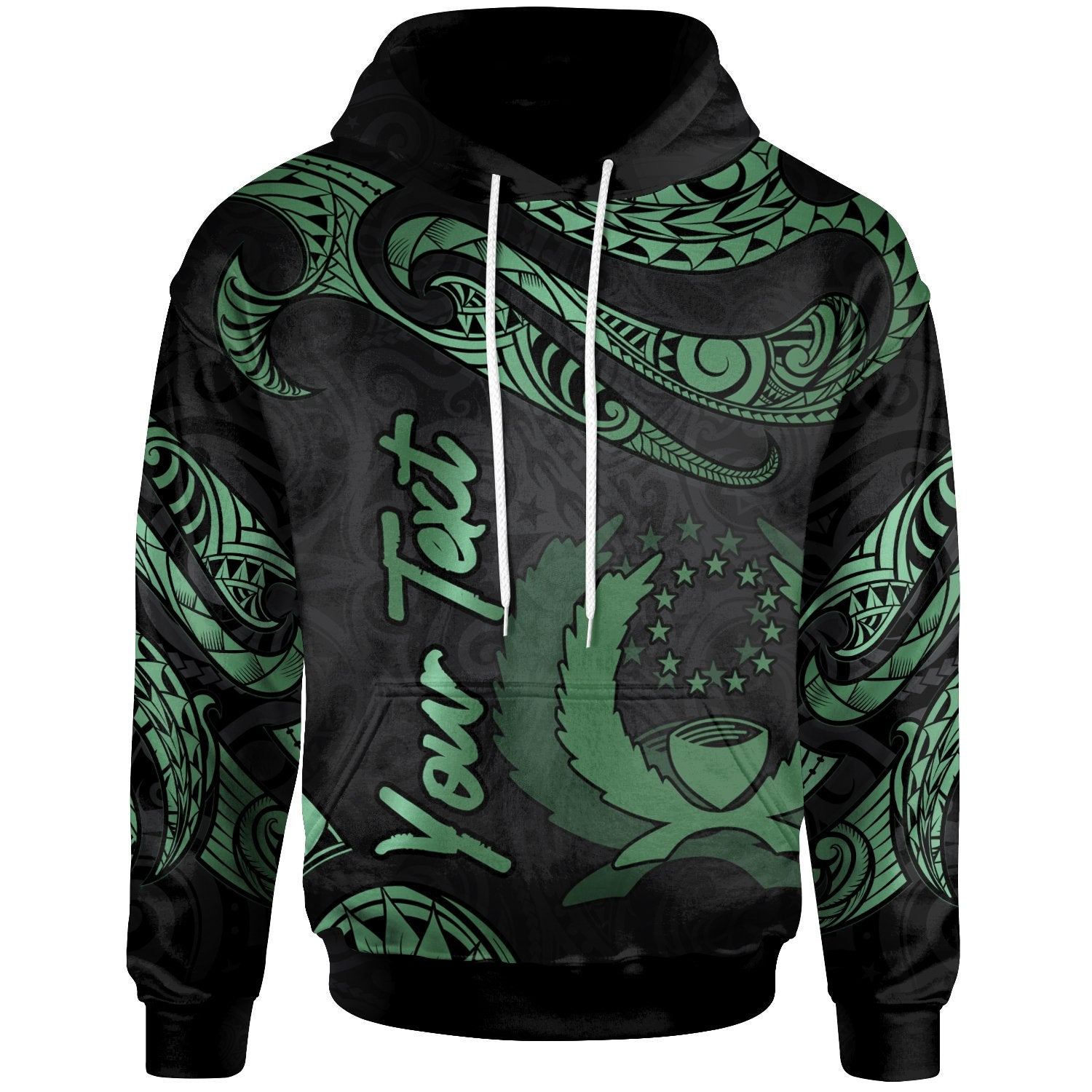 Pohnpei Micronesia Custom Hoodie Polynesian Tattoo Green Version Unisex Green - Polynesian Pride