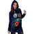 Federated States Of Micronesia Polynesian Hoodie Dress - Blue Turtle Hibiscus - Polynesian Pride