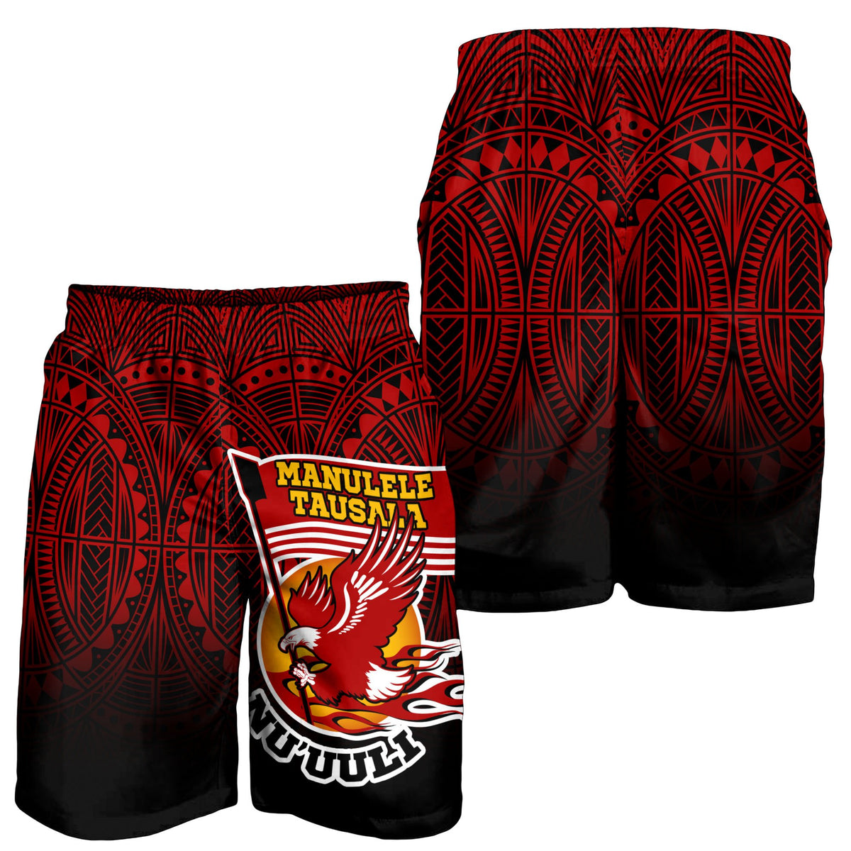 American Samoa Men's Shorts - Manulele Tausala Nuuuli (Ver 2) - Polynesian Pride
