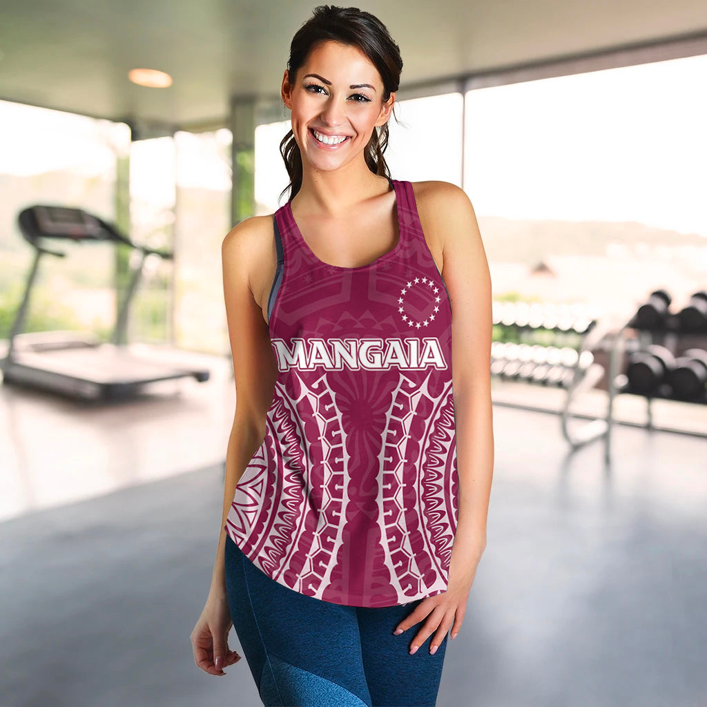 (Custom Personalised) Cook Islands Mangaia Women Tank Top - Tribal Pattern - LT12 - Polynesian Pride