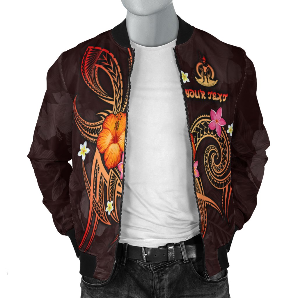 Vanuatu Polynesian Personalised Men's Bomber Jacket - Legend of Vanuatu (Red) - Polynesian Pride