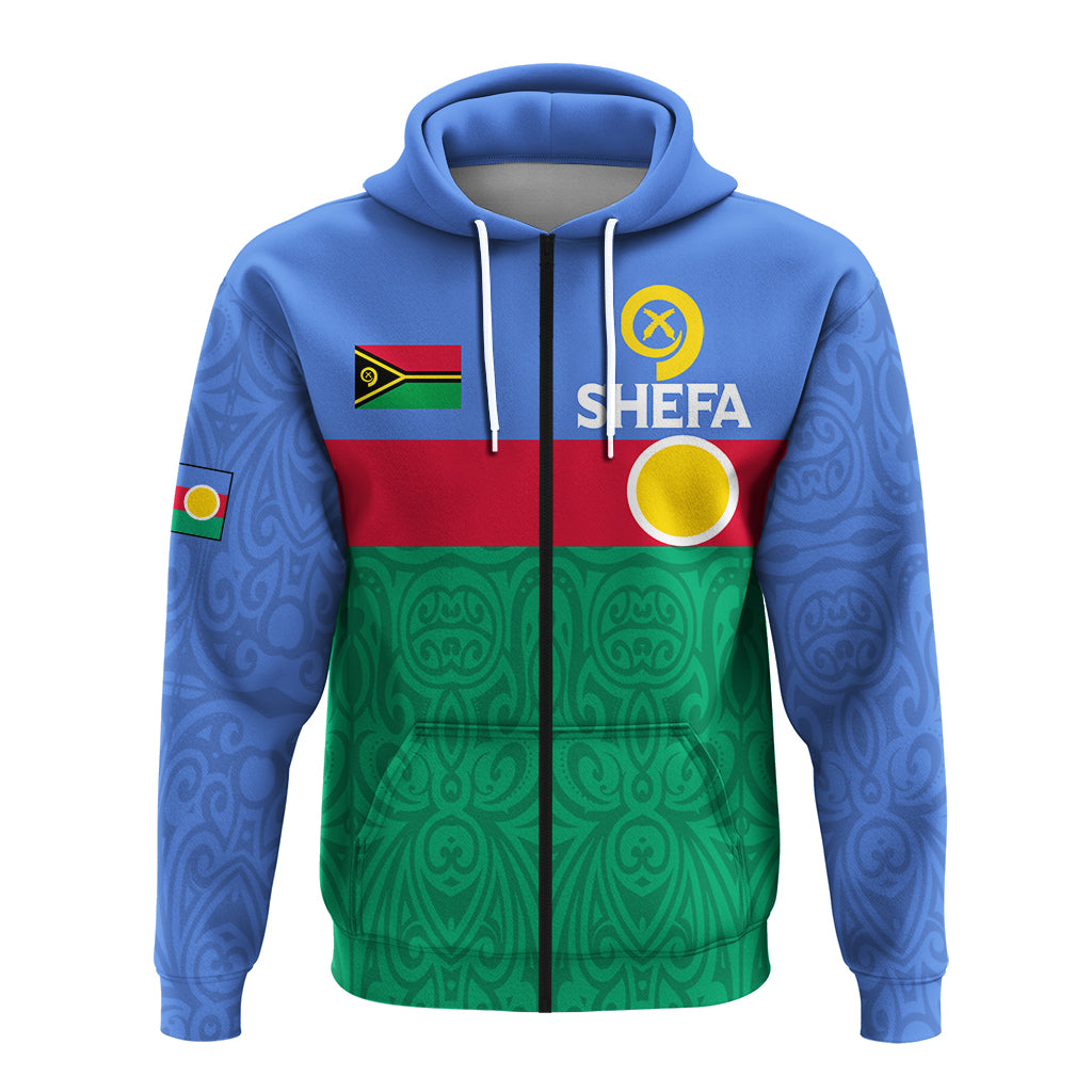 Vanuatu Shefa Province Zip up Hoodie Flag Style LT12 - Polynesian Pride