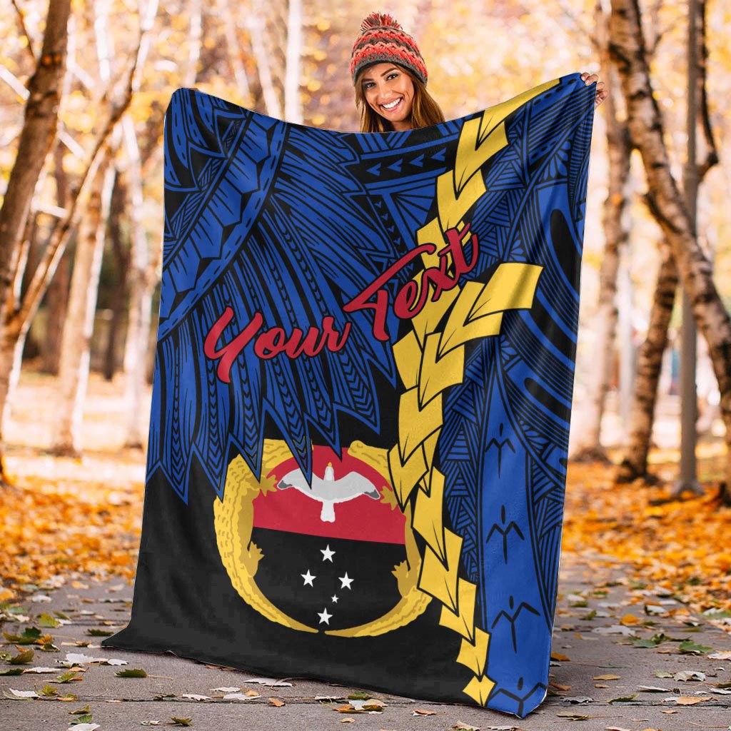 Papua New Guinea Gulf Province Polynesian Custom Personalised Blanket - Tribal Wave Tattoo - Polynesian Pride
