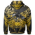 Samoa Polynesian Custom Hoodie Eagle Tribal Pattern Yellow - Polynesian Pride