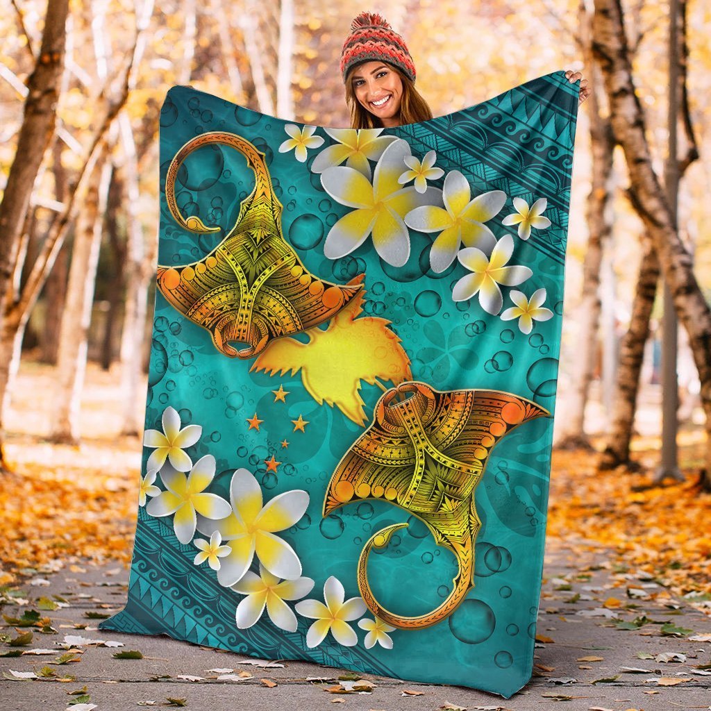 Papua New Guinea Polynesian Blanket - Manta Ray Ocean - Polynesian Pride