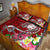 Fiji Custom Personalised Quilt Bed Set - Turtle Plumeria (Red) - Polynesian Pride