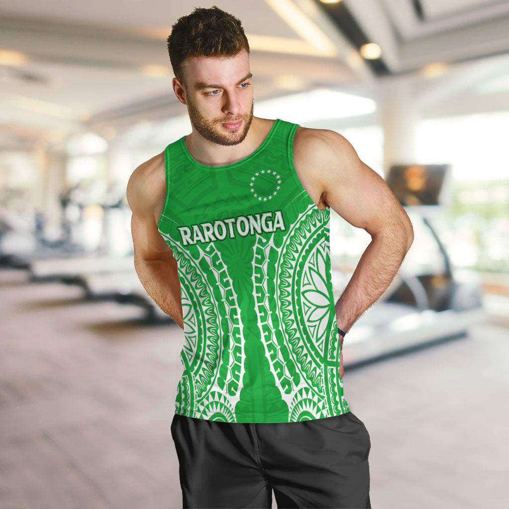 (Custom Personalised) Cook Islands Rarotonga Men Tank Top - Tribal Pattern - LT12 - Polynesian Pride