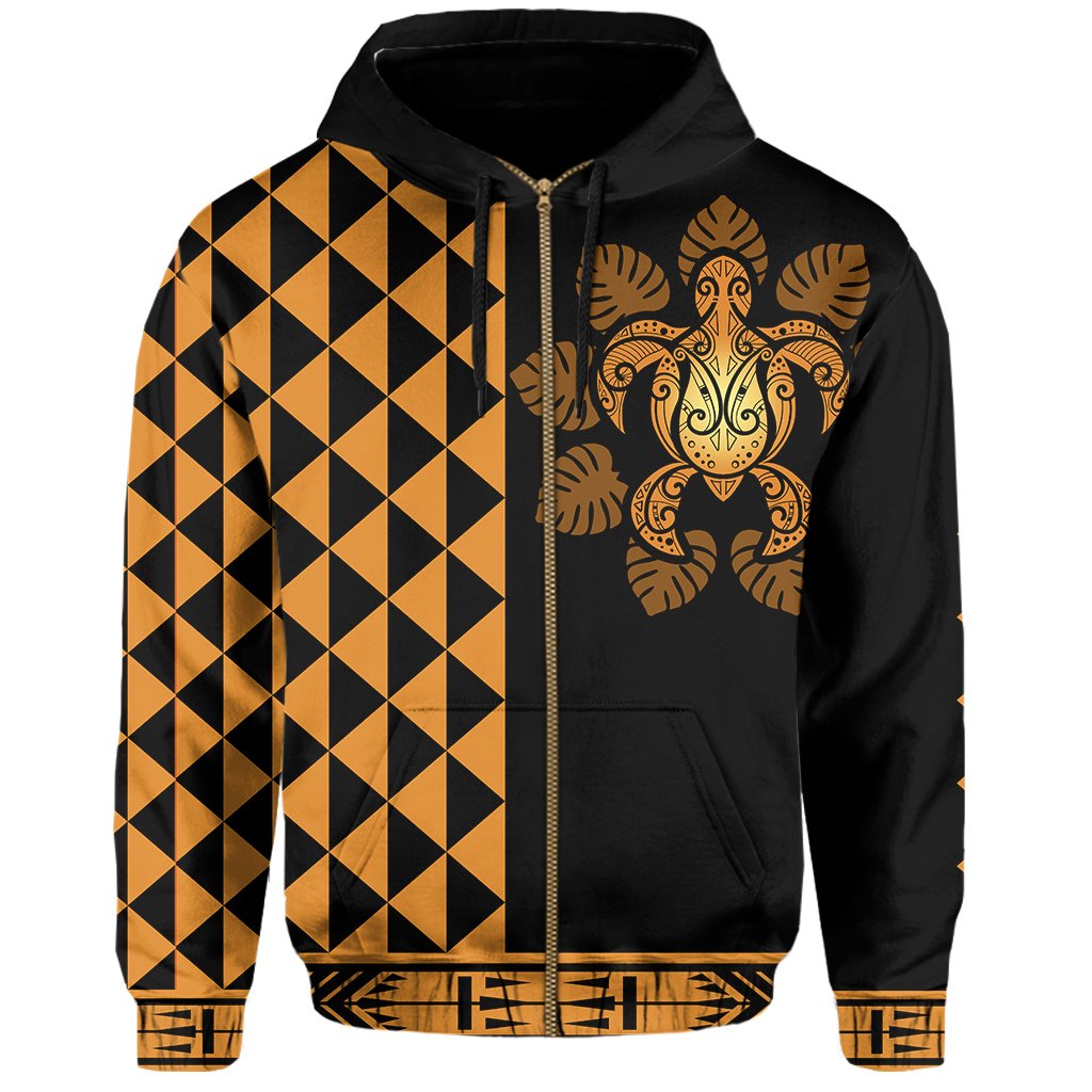 Hawaii Hoodie Kakau Turtle Zip Hoodie - Polynesian Pride
