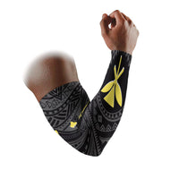 Hawaii Arm Sleeve - Hawaii Kanaka Maoli And Map ( Black) - Polynesian Pride