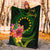 Cook Islands Polynesian Blanket - Floral With Seal Flag Color - Polynesian Pride