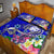 Fiji Custom Personalised Quilt Bed Set - Turtle Plumeria (Blue) - Polynesian Pride