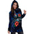 Cook Islands Polynesian Hoodie Dress - Blue Turtle Hibiscus - Polynesian Pride