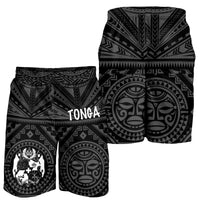 Tonga Men's Short - Tonga Seal With Polynesian Tattoo Style (Black) - Polynesian Pride