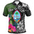 Guam Custom Polo Shirt Turtle Plumeria Banana Leaf Unisex Black - Polynesian Pride