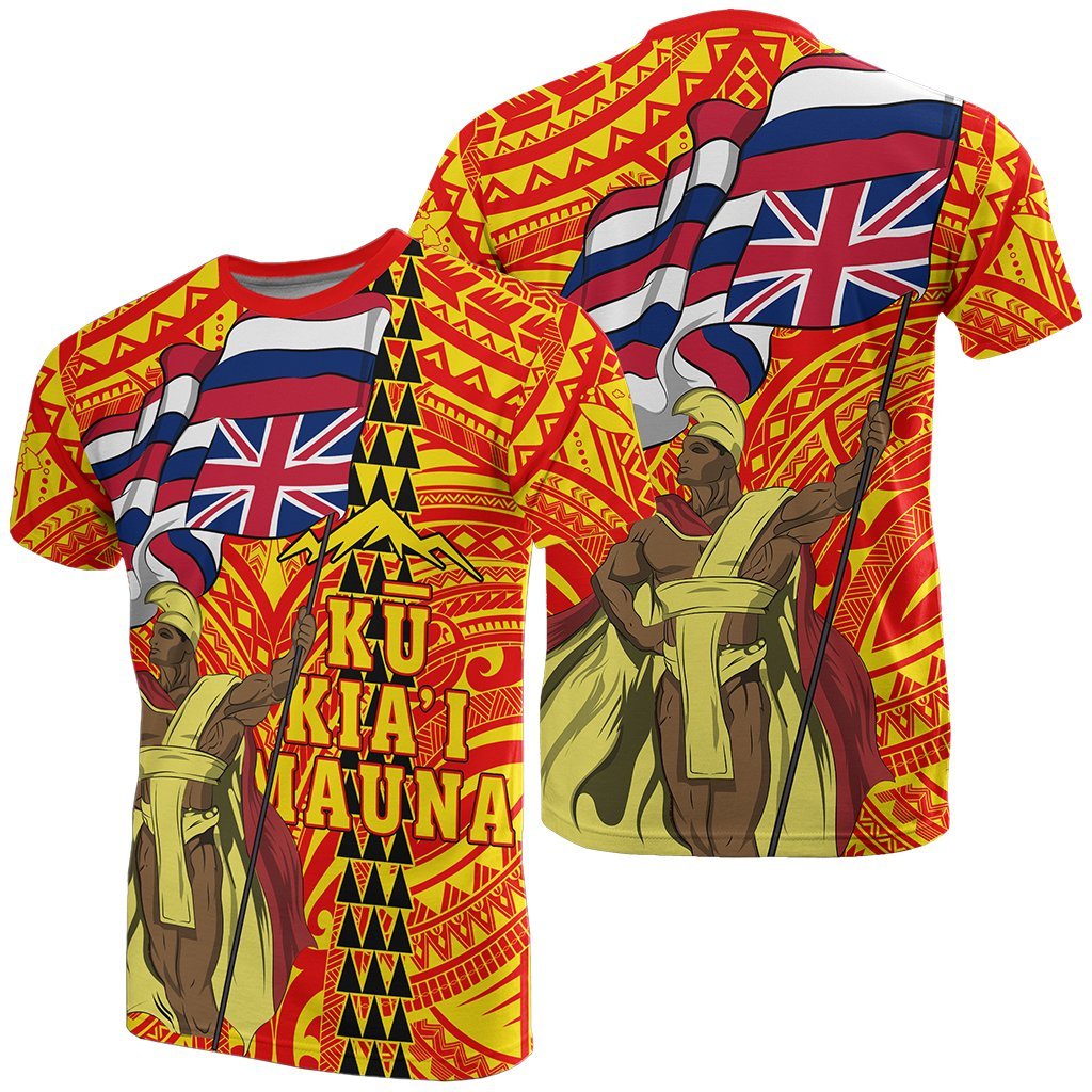 Hawaiian King Defend Mauna Kea T Shirt Unisex Red - Polynesian Pride