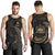 Samoa Polynesian Men's Tank Top - Gold Tribal Wave Black - Polynesian Pride